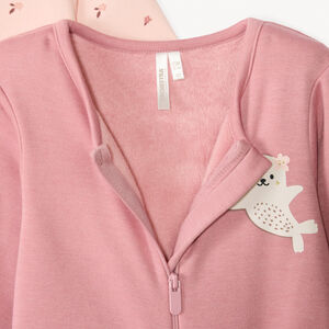 Lote de 2 peleles fantasía con forro de sherpa para bebé niña 