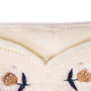 Cinta de punto bordada y forrada para bebé niña 