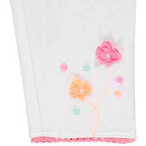 Pantalones capri con detalles bordados para bebé niña 