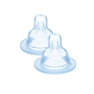 Pack 2 tetinas silicona 0+ flujo lento 1 