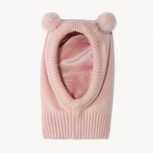 Cagoule de punto con forro de sherpa para bebé niña 