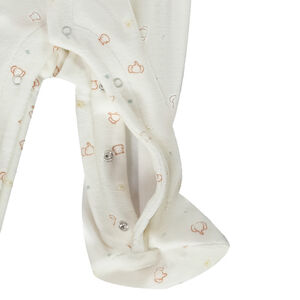 Pelele de terciopelo estampado de elefantes para bebé 