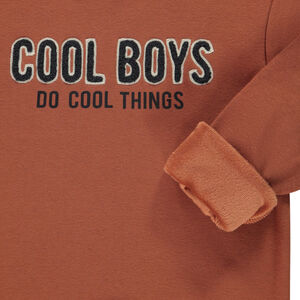 Sudadera de felpa con velours y bordado para niño 