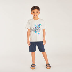 Camiseta de manga corta con estampado de Batman Warner para niño 
