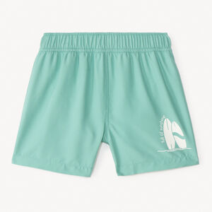 Short de baño liso con estampado de surf para niño 