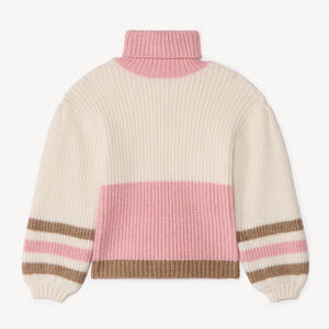 Pull en tricot oversize avec col roulé pour fille  Main Pull en tricot oversize avec col roulé pour fille