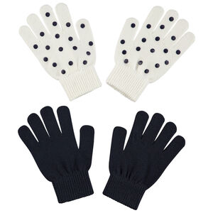 Pack de 2 pares de guantes de punto para bebé 