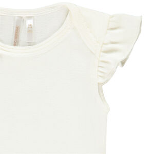 Conjunto de 2 piezas con pelele a rayas para bebé niña 