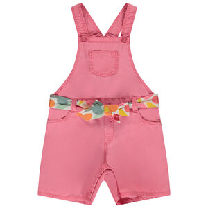 Salopette con cinturón estampado para bebé niña 