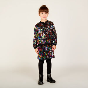 Jupe de fête à sequins multicolores pour fille  Main Jupe de fête à sequins multicolores pour fille