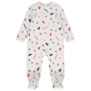 Saco de dormir para bebé en terciopelo estampado London trip 