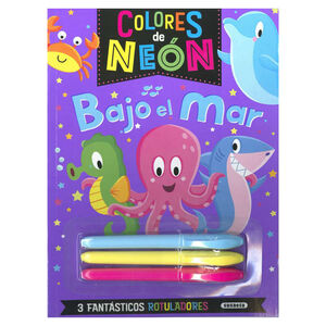 Livre à colorier Colores de neón bajo el mar +5 ans 