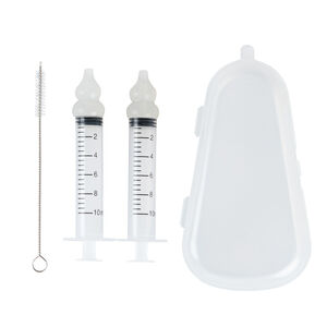 Set de succión para bebés 2 jeringas + cepillo + caja de almacenamiento 