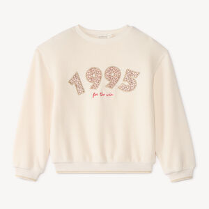 Sudadera polar semi oversize para niña 