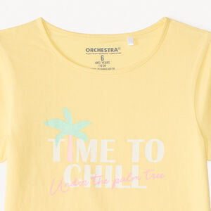 Conjunto de 4 camisetas de manga corta con diseños para niña 