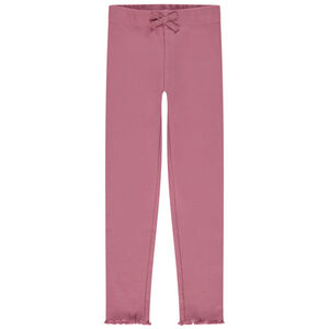 Legging acanalado con lazo decorativo para niña 