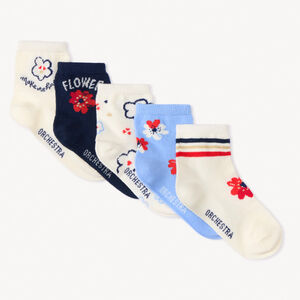 Lot de 5 paires de chaussettes motifs fleur pour fille  Main Lot de 5 paires de chaussettes motifs fleur pour fille