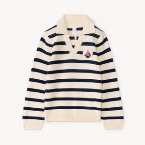 Jersey de rayas con cuello tipo polo para bebé niño 