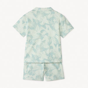 Conjunto de 2 piezas: camisa + bermuda de estilo hawaiano para niño 