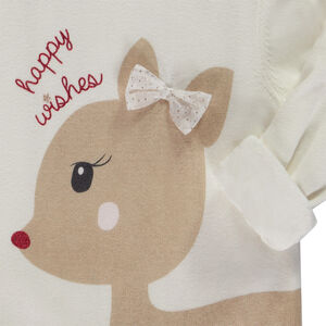 Jersey de punto de terciopelo con estampado de ciervo para bebé niña  Main Jersey de punto de terciopelo con estampado de ciervo para bebé niña