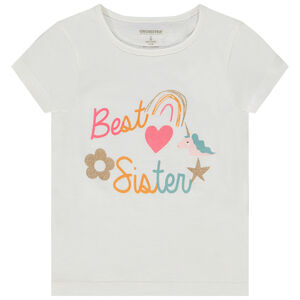 T-shirt manches courtes print fantaisie pour fille 
