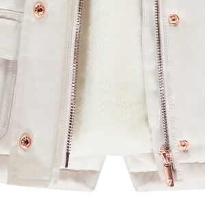 Parka 2 en 1 con chaleco sin mangas de sherpa para niña bebé 