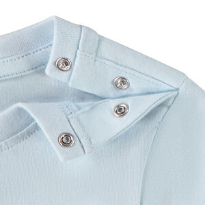 Camiseta de manga corta lisa con print marino para bebé niño 