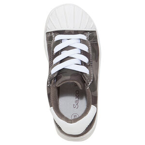 Zapatillas bajas con cordones y estampado militar  