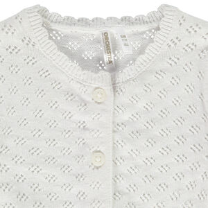 Chaleco de punto calado para bebé niña 