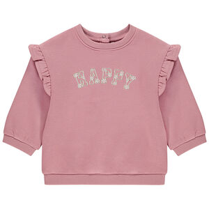 Sudadera de felpa con parche bordado para bebé niña 