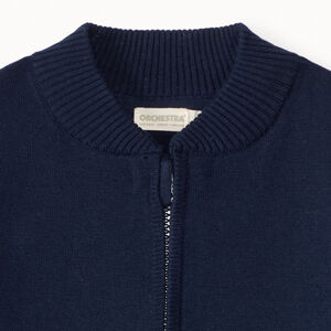 Chaleco con cremallera y cuello teddy de punto liso para niño 