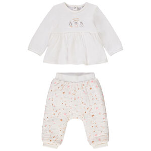 Conjunto 2 piezas estampado fantasía para bebé niña 