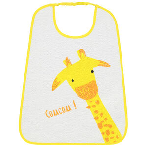 Babero de rizo con estampado girafa Main Babero de rizo con estampado girafa