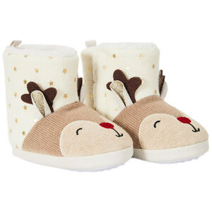 Chaussons botines reno de Navidad para niña  Main Chaussons botines reno de Navidad para niña