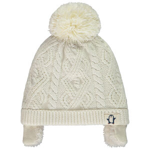 Gorro de punto trenzado con forro de sherpa para bebé niño 