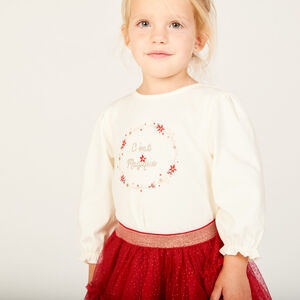 Camiseta de manga larga estampada para niña. 