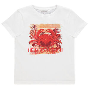 Camiseta de manga corta de algodón con estampado divertido 