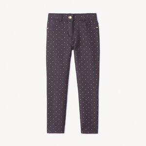 Pantalon skinny imprimé pois pailletés pour fille  Main Pantalon skinny imprimé pois pailletés pour fille