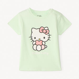Camiseta de manga corta con estampado de Hello Kitty para bebé niña 