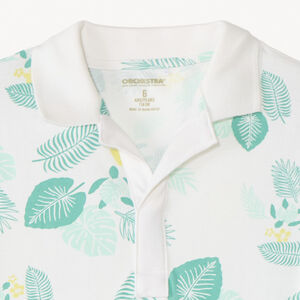 Polo de manga corta con estampado divertido para niño 