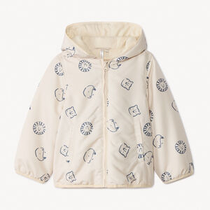 Cortavientos acolchado con estampado de animales para bebé niño 