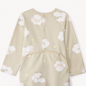 Lote de 2 peleles con motivos de ovejas para bebé con aperturas diferentes según la edad 