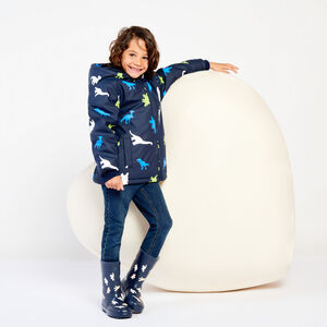Parka gomme à couleur changeante imprimé dinos pour garçon  Main Parka gomme à couleur changeante imprimé dinos pour garçon
