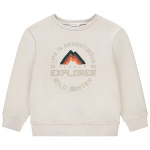 Sweat uni avec print fantaisie brodé pour garçon   Main Sweat uni avec print fantaisie brodé pour garçon