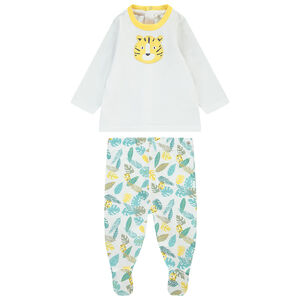 Pijama de 2 piezas con estampado de jungla para bebé niño 