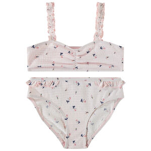 Maillot 2 piezas en seersucker estampado floral para niña  Main Maillot 2 piezas en seersucker estampado floral para niña