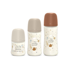 Biberón con tetina fisiológica SX PRO M 270ml Wonderland beige 