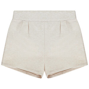 Short de talle alto en jacquard y lurex para bebé niña 