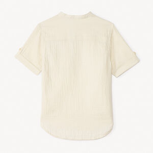 Camisa de manga corta tipo mao de gasa niño 