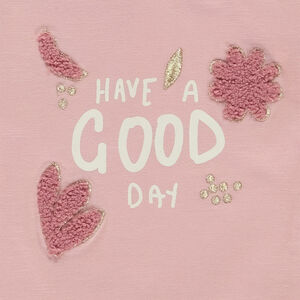 Camiseta de manga larga con volantes y estampado para bebé niña 